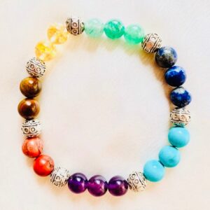 7 Chakra Bracelet Red Jasper, Tiger Eye