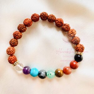7 Chakra Bracelet with 5 Mukhi Rudraksha