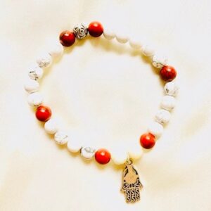 Crystal- Howlite, Amazonite, Red Jasper