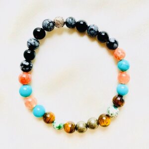 Crystals - Pyrite, Tiger eye, Moss Agate, Turquoise, Sunstone, Snowfall Obsidian, Sulemani Hakik