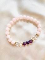 Crystals- Amethyst, Clear Quartz, Rose Quartz