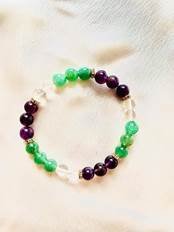 Crystals- Amethyst, Green Aventurine, Clear quartz