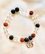 Crystals- Lava Stone, Rudraksh, Clear Quartz